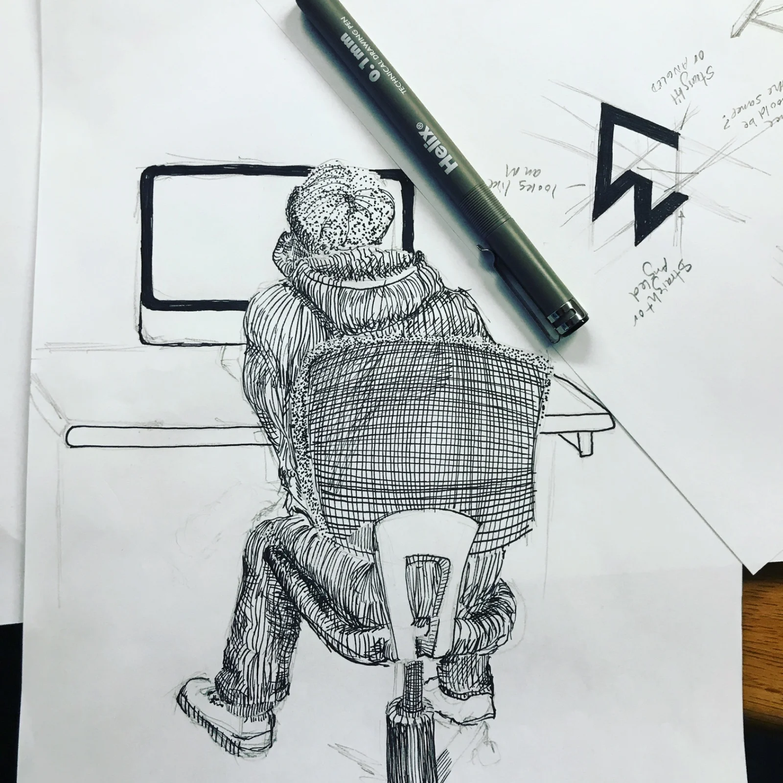 Pen drawing