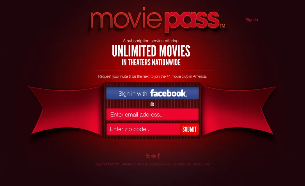 Movie Promotion Splash Page